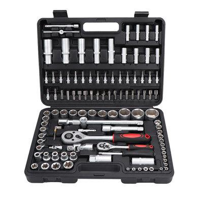 China 08A Hardware 46/108 Pcs DIY Tool Kit Repairing General Household Hand Tool Kit With Plastic Toolbox for sale