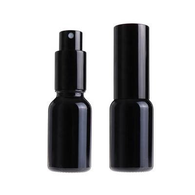 China 20ml 30ml 50ml 100ml Cosmetic Hot Selling Cosmetic Container With Pump Spray Glass Black Frosted Bottle For Essential Oil Serum Packaging for sale