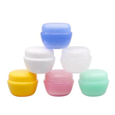 China Wholesale 5g 10g 20g 30g 50g PP Cosmetic Clear Skin Care Cosmetic Face Cream Puffs Plastic Lip Scrub Container With Colorful Cap for sale