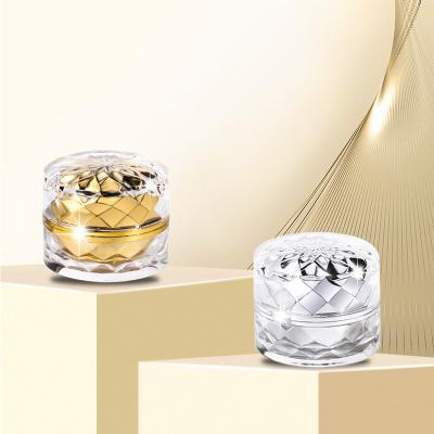 China 5g 7g Variety Diamond Clear Cream Jars Plastic Acrylic Cosmetic Jars With Lids, Luxury Cosmetic Jars for sale