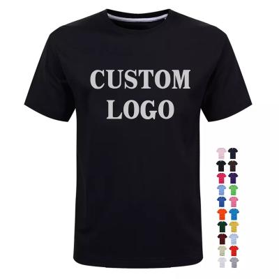 China Custom Size Screen Printing Simple Logo Printing Men's Plain Anti-wrinkle Logo Cotton Anti-wrinkle Sublimation T-shirts for sale