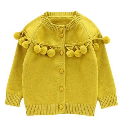 China Cute Anti-wrinkle Baby Sweater Long Sleeve Crewneck Baby Toddler Kid Girls Cardigan for sale