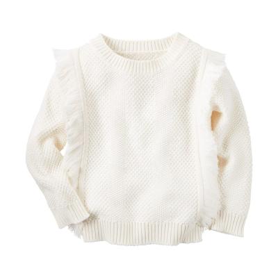 China New Style Anti-wrinkle Tassel Around Neck Crochet Knit Pullover Babies' Sweaters for sale