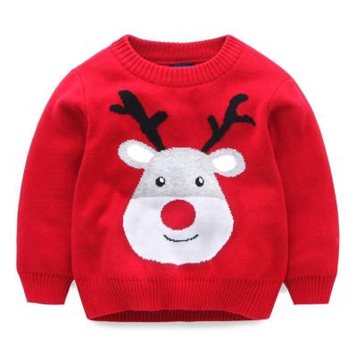 China Anti-wrinkle Winter Clothes Cartoon Deer Christmas Sweater Baby Boy's Sweaters for sale