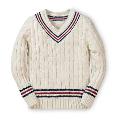 China High Quality Striped V-Neck Uniform Boys School Anti-wrinkle Clothing Unisex Sweaters for sale