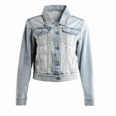 China Breathable Wholesale Crystal Embellished Denim Collar High Street Women Classic Casual Jacket for sale