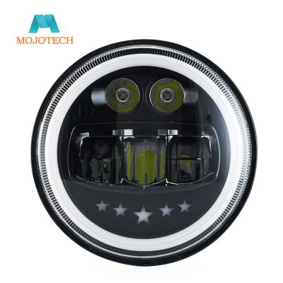 China 7 Inch Car H4 Diecast Aluminum Housing Round Motorcycles Led Headlights For Harley Jeep for sale