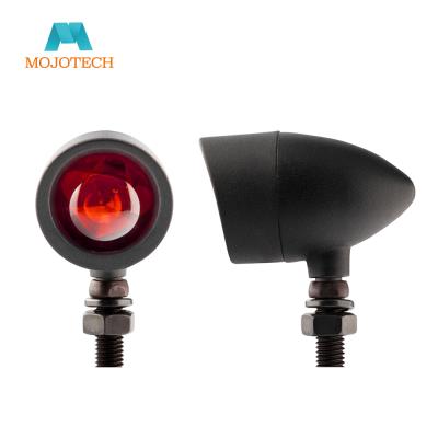 China Motorcycle Metal Bullet Black Bulb Motorcycle Turn Signal LED Amber Flash Light For Harley Honda Yamaha Kawasaki Suzuki BMW KC808 for sale