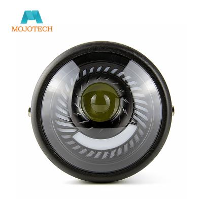 China Motorcycle Spiral White Side Mount 6.5 Inch Led Headlight For Cafe Racer Bobber (Without Bracket) GNXW for sale