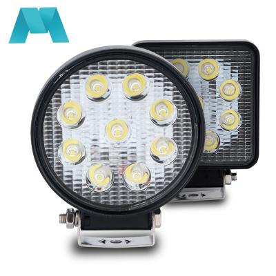 China Hot Sale 12v COB 27w 40w 54w Aluminum Housing Diecast Offroad Light Car Led Work Light for sale