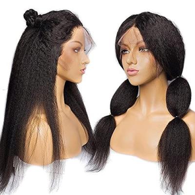 China Wholesale Virgin Human Hair Cuticle Aligned Hair Pre Plucked HD Wig 100% Yaki Lace Wigs Lace Front Yaki Straight Wig for sale