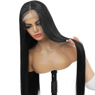 China Easy Install Synthetic Lace Front Wig Hair Factory Wholesale Long Straight Synthetic Lace Front Wig For Black Women for sale