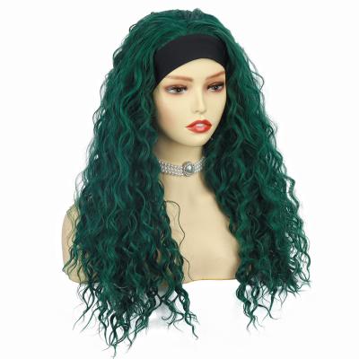 China Wholesale Synthetic Wig Cheap Curly Headband Water Wave Water Wave Heat Resistant Wig For Black Women for sale