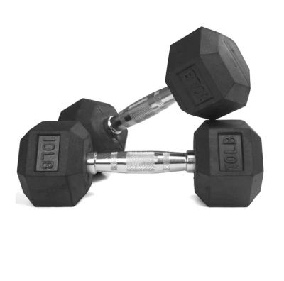 China Fitness Weight Free Hex Dumbbell Rubber Covered Equipment Hex Dumbbell Hex Dumbbell Set for sale