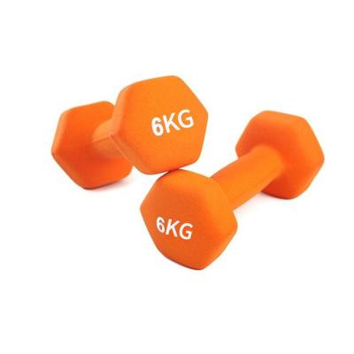 China Hot Selling Home Gym Fitness Rubber Covered 10kg 20kg 40kg Adjustable Dumbbell Hex Neoprene Coated Dumbbells for sale