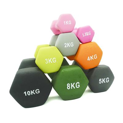 China China eco-friendly factory direct supply color dipped dumbbell wholesale cheap fitness dumbbell set for sale