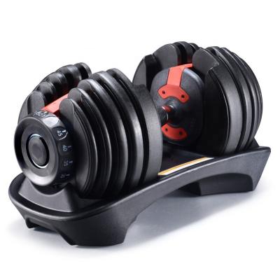 China Durable Adjustable Dumbbell Weight Free Weight Training Customized 90lbs 24kg 40kg Pairs Steel Unisex Universal for sale