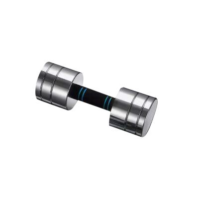 China Wholesale Universal Fitness Adjustable Round Head Weightlifting Dumbbell Pure Stainless Steel Dumbbell for sale