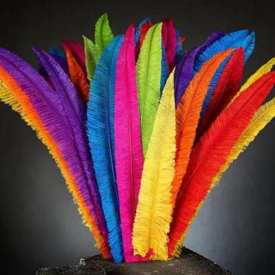 China Party/Wedding/Hot Selling 45-50cm Carnival Decoration/Grament Trimmed Ostrich Feather Nandu Ostrich Feathers For Party Wedding Stage Dress Up Decoration for sale