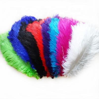 China Dull Ostrich Feather 16-18inch Ostrich Feather Skirt Fabric Feather For Vest Centerpiece Wedding Party Decoration for sale