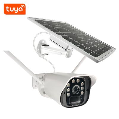 China 1080P WIFI Rechargeable Battery Powered Night Vision Solar Panel Camera Two Way Audio Outdoor IP Camera Colorful Surveillance Security Camera for sale