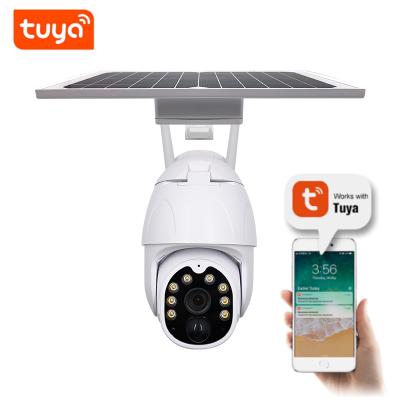 China 080P Function IP66 Waterproof PIR Alarm Night Vision Solar Camera WiFi IP Camera 4G Recording Surveillance Security Camera Tuya for sale