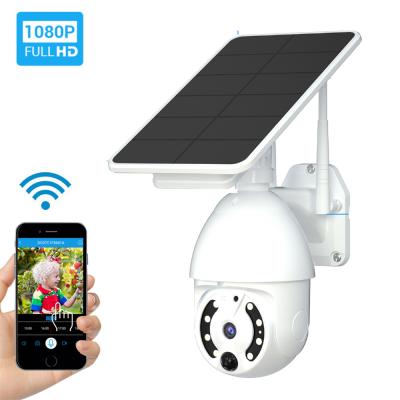 China Human Motion Tracking Tuya IP Camera PTZ 1080P HD Starlight Outdoor Solar Battery Powered WIFI Night Vision Wireless Security IP Camera for sale