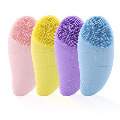 China Mango Silicone DEEP CLEANING Facial Cleansing Brush For Face Massager Sonic Vibration Deep Clean Electric Facial Beauty Brush for sale