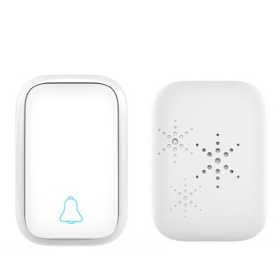 China White High Quality Self-powered Smart Wireless Doorbell IP68 Waterproof Wireless Connection 100M Long Range Wireless Doorbell for sale