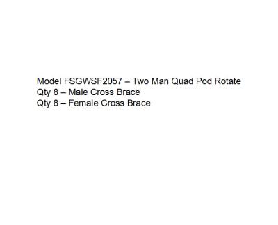 China Customer Service Model FSGWSF2057 8pcsMale/8pcsFemale Steel Cross Brace for sale