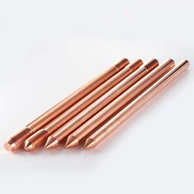 China High Quality Q235 Lightning Protection System and Grounding System Rod Copper Bonded Steel Ground Earthing Low Carbon Steel Rod for sale