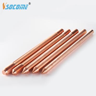 China Molecular Bonded Rods Copperbond Rods Molecular Bonded Pure Electrolytic Copper Electrode Lightning Protection System And Ground System Coating for sale