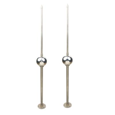 China Buildings New Products Ball Type Lightning Protection Copper Arrester Lightning Ground Rod For Lightning Protection System for sale