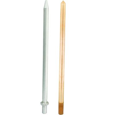 China Aluminum Lightning System Air Termination / Tapered Sharp Lightning Rod / Copper Lightning Arrester for sale