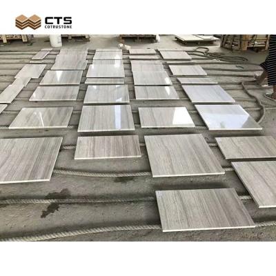 China Wholesale High Quality Polished Chinese White Wood Marble Price Marble Product Tile 60x60 for sale