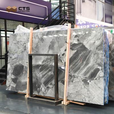 China From Gray Marble Big Slab Polished to Serbia Modern Unique Calcite Pattern Naturally for sale