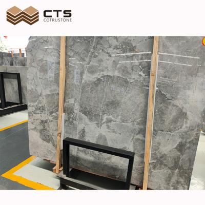 China Modern Home Decoration Countertops Super White Marble Backdrop Calacatta Gray Slabs for sale