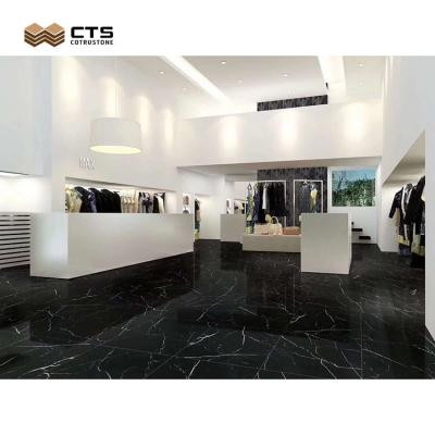 China Modern Black Marble Slab Prices China Nero Marquina Hone Stone Interior Wall Tiles Stone Countertops for sale