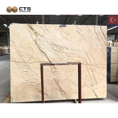 China Modern Indoor Wall Decoration Italian Sofita Gold Beige Marble for sale