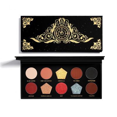 China Natural Glitter Eyeshadow Palette Waterproof Eyeshadow Packaging for sale