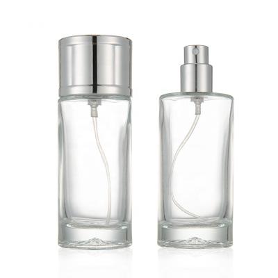 China Manufacturer 50ml Empty Liquor Bottles Cosmetic Screw Atomizer Spray Pump Perfume Clear Glass Bottles for sale