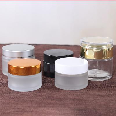 China Eco-Friendly High Quality Eco-Friendly Black White Empty Custom Private Label Gold Glass Containers Reusable Lid Scrub Jars Wholesale for sale