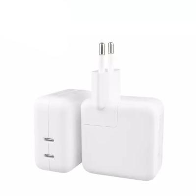 China Mobile Phone Dual USB-C Charger 35W Palladium Type C Travel Charger EU Plug Wall Fast Charging Dual Port Charger for iphone 14 13 12 11 pro Max Xs for sale