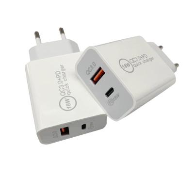 China Super Fast Type C Power Adapter Brick QC3.0 18W Phone 20w PD Charger Cell Phone Wholesale 38W Multi Dual Port Travel Charger Adapter for sale