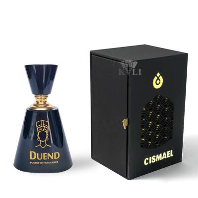 China Handmade Custom Design Bottles And Box Labels Square Perfume Glass Car Bottles Empty High End Perfumes Box for sale