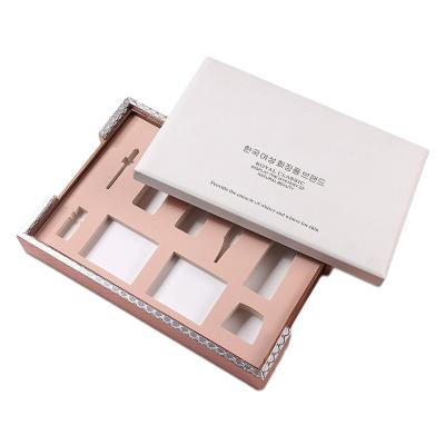 China 9 Pieces Moisture Nutritious Skin Care Perfume Handmade Paper Cosmetic Packaging Gift Box Set Packaging Box With Facial Cleanser Purchase for sale