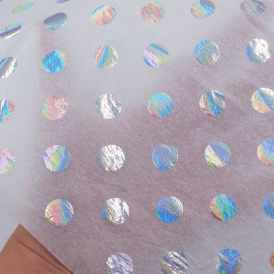 China Hologram Polka Dots Wrapping Silk Paper Clothing Eco Friendly Custom Printed Tissue Paper for sale