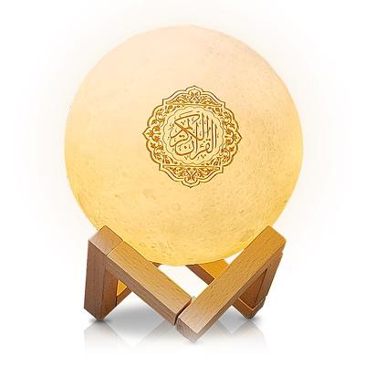 China Portable APP/Remote Digital Moon Lamp Touch Lamp Quran Touch Control Player With App Control Led Night Light Mini Quran Speaker for sale