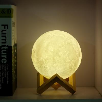 China Cute Rechargeable Kids Gift Lamp Night Moon Lamp ML301 Table Decoration Moon Light Lamp for sale