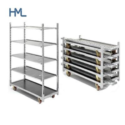 China Corrosion Protection Metal Garden Greenhouse Storage Shipping Carrier Steel Plant Racks For Nursery for sale